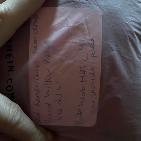 Red midi dress with a flowy, asymmetrical design. Size 22 - Picture 4 of 4